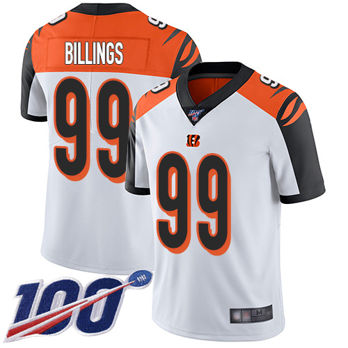 Cincinnati Bengals Limited White Men Andrew Billings Road Jersey NFL Footballl #99 100th Season Vapor Untouchable->cincinnati bengals->NFL Jersey